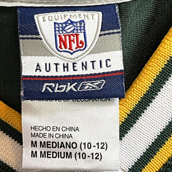 NFL Authentic Green Bay Packers Brett Favre 4 Jersey | Reebok | Retro | M 10-12 - Picture 4 of 5